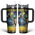 thumbnail image 1 of Football Tumbler 30 OZ with Handle - Football Gifts for Men and Women - Football Cup with Lid and Straw, 1 of 1