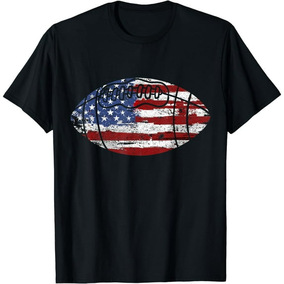 Football USA American Flag Vintage Gift T-Shirt