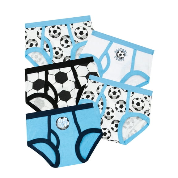 Football Underwear 5 Pack Sizes 4 - 8