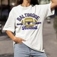 thumbnail image 1 of Football Vintage T-Shirt, Baltimore Raven Towback Tee, Uni Retro Raven Crewneck Shirt, Baltimore Fan Gift, Game Day Shirt, 1 of 6
