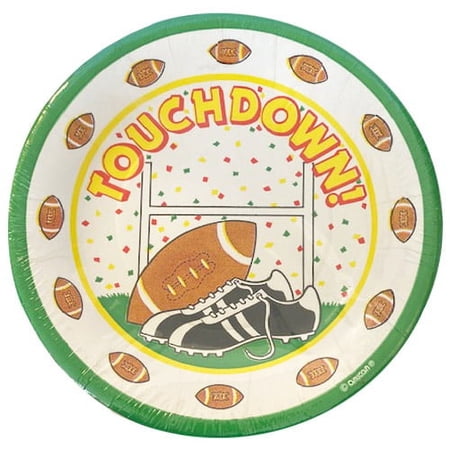 Football Vintage 'Touchdown' Small Paper Plates (8ct)