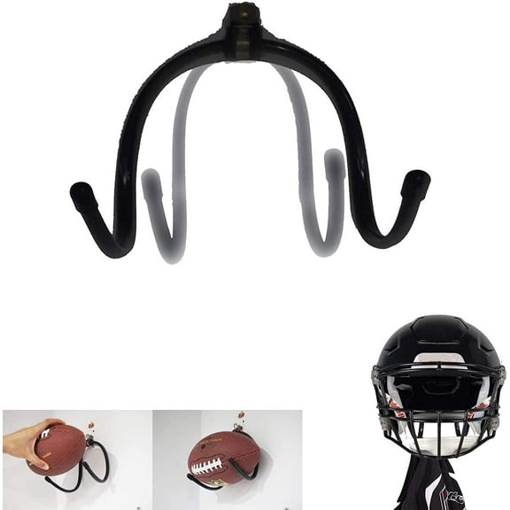 Football Wall Mount Football Holder Display Rack, Football Wall Storage - Adjustable W Claw Shape - Great for Football Helmet/Coats/Hats/Ball Sports Equipment Storage Holder Home Decor