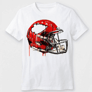 WALL-E MART Football Watercolor Kansas City Helmet T-Shirt Size 8