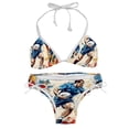 thumbnail image 1 of Football Women's Swimsuit Bikini Set, Detachable Sponge, Adjustable Strap, Two-Pack, Beach & Pool Ready, 1 of 1