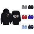 thumbnail image 1 of Football Zip Up Hoodies for Kids 2025 Long Sleeve Rugby Graphic Hooded Sweatshirt with Pockets for Boys Girls Jacket Coat, 1 of 1