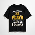 thumbnail image 1 of Football and Cheer Mom Cheerleading Mother Football T-Shirt, 1 of 7