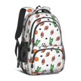 thumbnail image 1 of Football and Hockeyball White Pattern Cute School Backpack Bag with Padded Back and Adjustable Shoulder Straps 16.9 X 12.6 X 5.9 Inches, 1 of 5