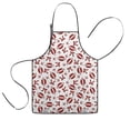 thumbnail image 1 of Football and Ribbon Shapes Pattern Kids Aprons for Girls and Boys,Adjustable Neck Strap Toddler Aprons for Kids Cooking Baking, 1 of 7