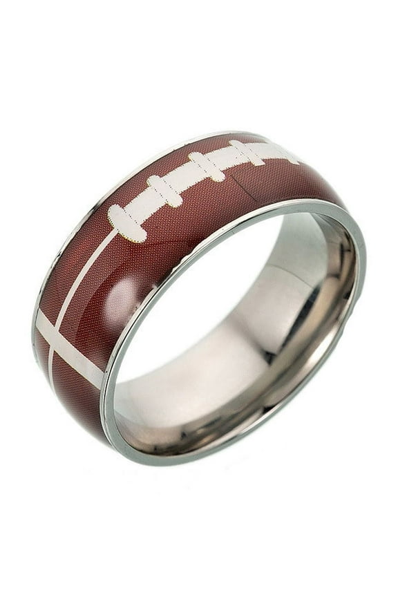 Football basketball football titanium steel ring