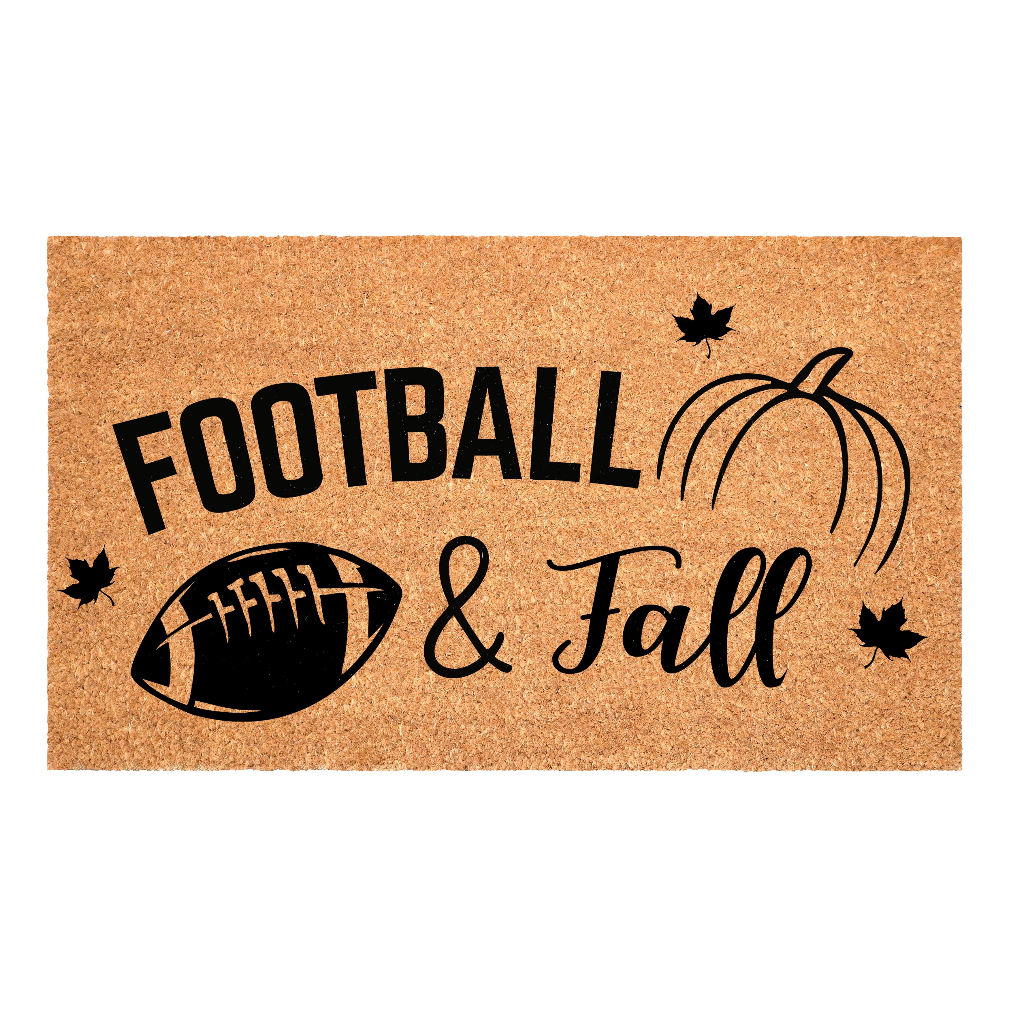 Football & fall Doormat, 17" x 29"
