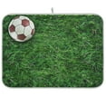 thumbnail image 1 of Football on Grass Dish Drying Mats Kitchen Mat Microfiber Counter Absorbent Dish Pad Drainer Rack 18"x24", 1 of 7