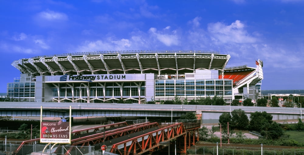 Football stadium in a city FirstEnergy Stadium Cleveland Ohio USA Canvas Art - Panoramic Images (12 x 24)