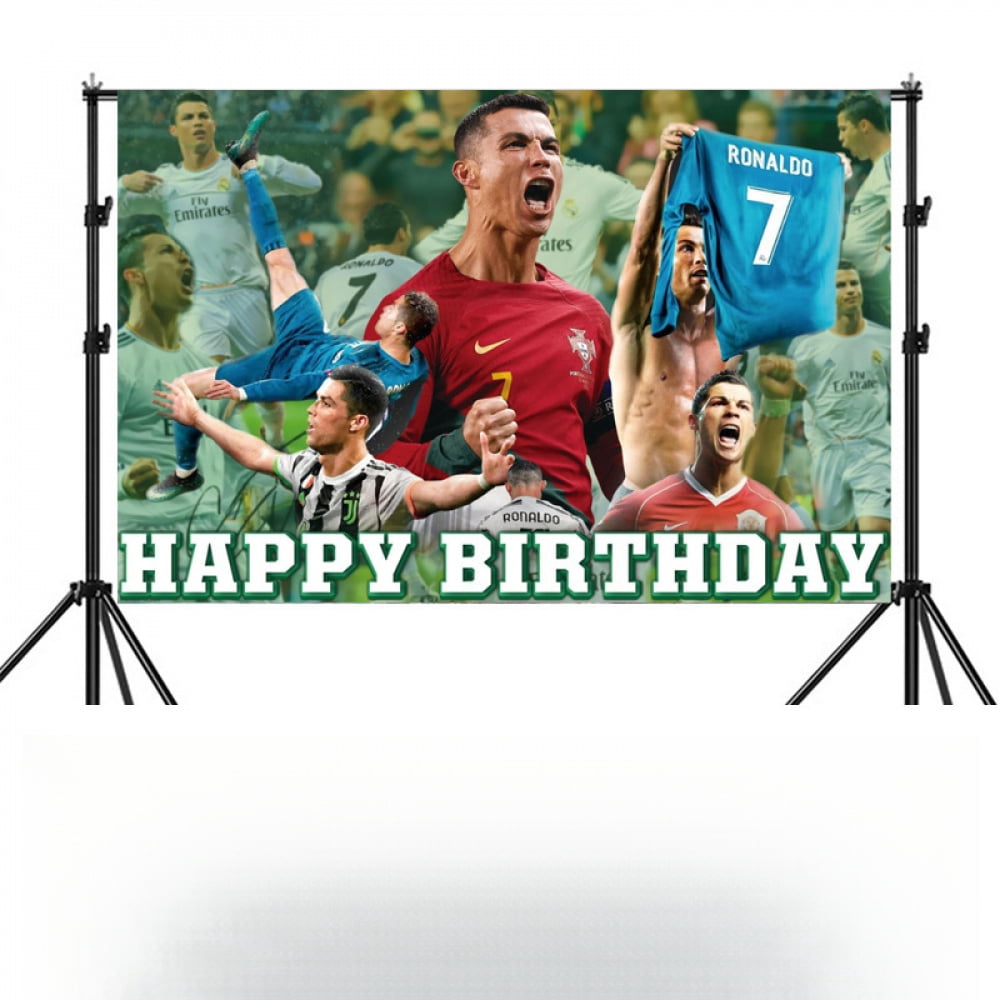 Grevosea Football Happy Birthday Banner - Football Party Decorations For Boys, Kids Sports Themed Birthday Supplies