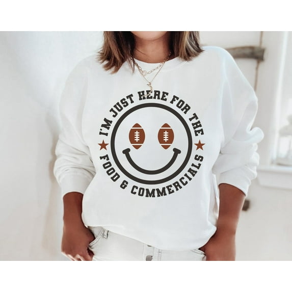 Football sweatshirt, I'm just here for the snacks, Game Day, Sunday Football, Team Halftime, Tailgate shirt, women's football sweatshirt All Size S-5Xl
