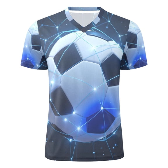 Football with Shining Net Men's Sports Jerseys Athletic T-Shirt Football Referee Short Sleeves Shirt XXL