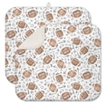 thumbnail image 1 of Football with Symbols Pattern Dish Drying Mat for Kitchen 1 Pack, Ultra Absorbent Microfiber Dishes Drainer Mats,16"x18", 1 of 6