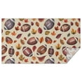 thumbnail image 1 of Footballs and Autumn Fall Leaves Pattern Rectangle Tablecloth 60"x102",Waterproof Polyester Rectangle Table Cloth, Wipeable Spillproof Polyester Tablecloth for Dining, Camping, Indoor and Outdoor, 1 of 6