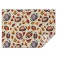 thumbnail image 1 of Footballs and Autumn Fall Leaves Pattern Rectangle Tablecloth 60"x84",Waterproof Polyester Rectangle Table Cloth, Wipeable Spillproof Polyester Tablecloth for Dining, Camping, Indoor and Outdoor, 1 of 5