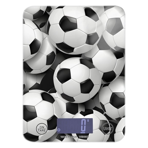 Footballs Full Food Scale Digital Kitchen Scale Waterproof Tempered Glass Tare Function 11 lb for Baking Cooking Meal Prep