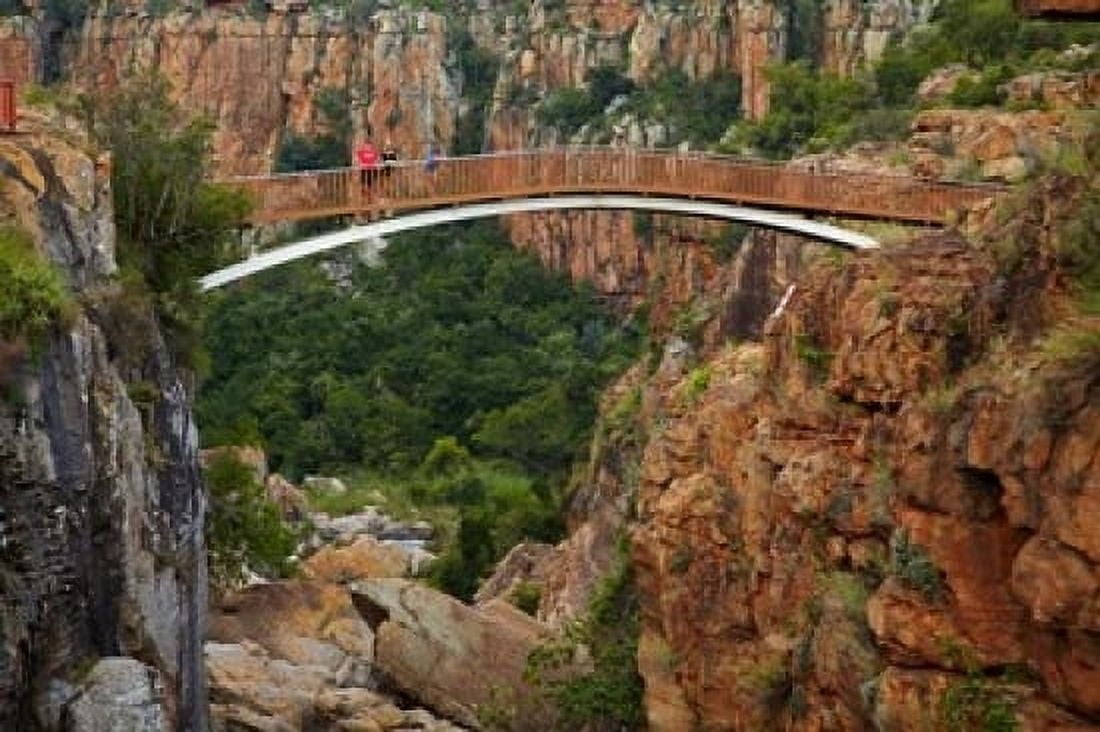 Footbridge over Blyde River Blyde River Canyon Reserve South Africa Canvas Art - David Wall DanitaDelimont (19 x 12)