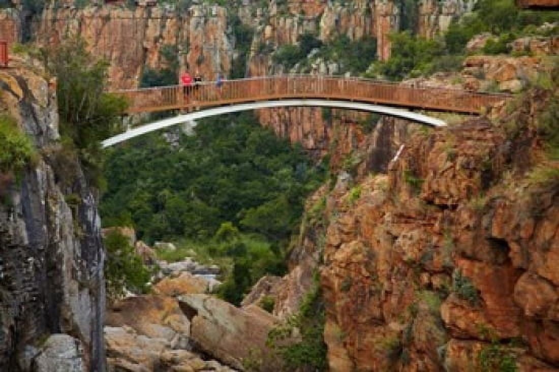 Footbridge over Blyde River Blyde River Canyon Reserve South Africa Canvas Art - David Wall DanitaDelimont (38 x 25)
