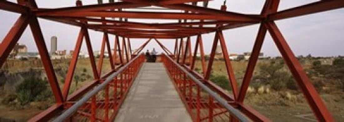 Footbridge with a city in the background Big Hole Kimberley Northern Cape Province South Africa Canvas Art - Panoramic Images (18 x 7)