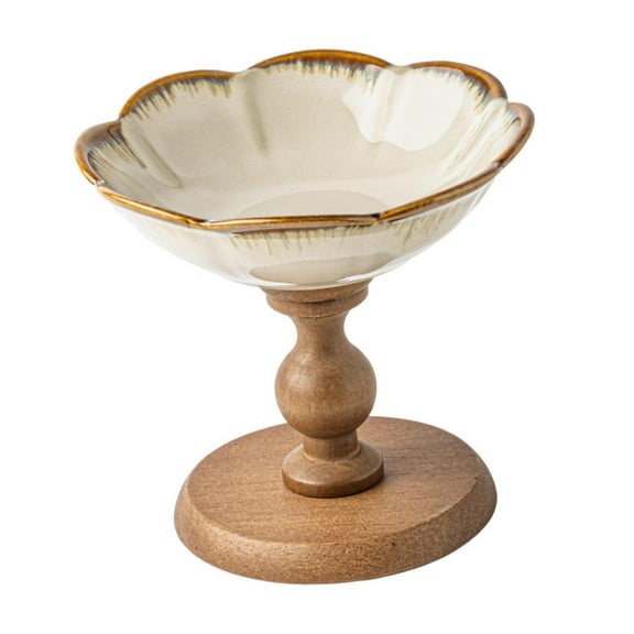 Footed Bowl Dessert Stand Server Elegant High Footed Ceramic for Dining Room Table Centerpiece Decor