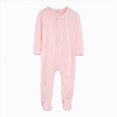 thumbnail image 1 of Footed Long Sleeve Baby Pajamas With Zipper Cotton Infant Sleepers, 1 of 9