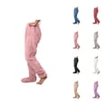 thumbnail image 1 of Footed Pajama Pants for Women 2026 Winter Thermal Soft Plush Pj Pants Lounge Bottoms Sleepwear, 1 of 5