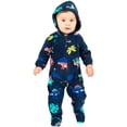 thumbnail image 1 of Footed Pajamas - Dinosaur World Infant Hoodie Fleece One Piece - Infant - Large (Fits 6-12mos.), 1 of 4