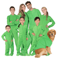 thumbnail image 1 of Footed Pajamas - Emerald Green Adult Fleece One Piece - Adult - Small2X/Dbl Wide (Fits 5'3 - 5'6"), 1 of 7