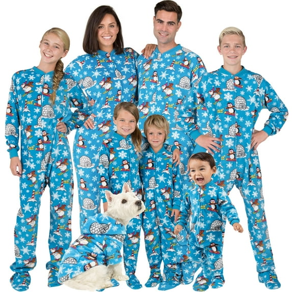 Footed Pajamas - Family Matching Arctic Playground One Pieces for Boys, Girls, Men, Women and Pets - Pet - XSmall (Fits Up to 10 lbs)