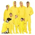 thumbnail image 1 of Footed Pajamas - Family Matching Bright Yellow Hoodie One Pieces for Boys, Girls, Men, Women and Pets - Toddler - Medium (Fits 3'0 - 3'3"), 1 of 7