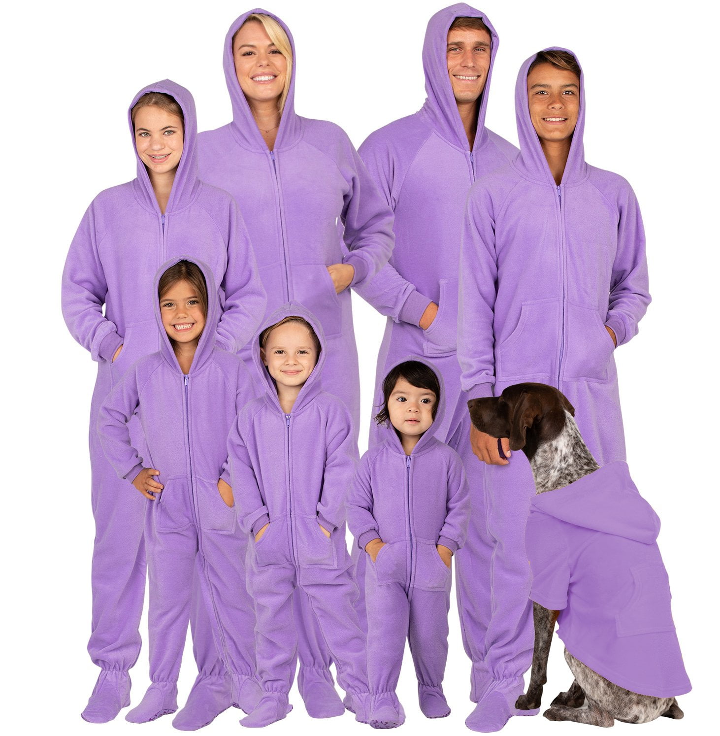 Footed Pajamas Family Matching Purple Dream Hoodie One