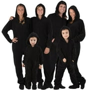 Footed Pajamas - Family Matching Raven Black Hoodie One Pieces for Boys, Girls, Men, Women and Pets - Infant - Large (Fits 6-12mos.)