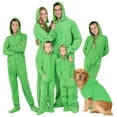 thumbnail image 1 of Footed Pajamas - Family Matching Shamrock Green Hoodie One Pieces for Boys, Girls, Men, Women and Pets - Kids - XLarge (Fits 5'0 - 5'3"), 1 of 7
