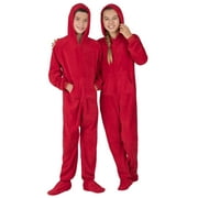 Footed Pajamas - Heatwave Kids Hoodie Chenille One Piece - Kids - Large (Fits 4'9 - 4'11")