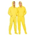 thumbnail image 1 of Footed Pajamas - Lemon Yellow Adult Hoodie Fleece One Piece - Adult - Small Plus/Wide (Fits 5'3 - 5'6"), 1 of 5