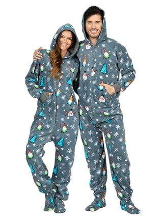 One piece pajamas with feet for adults hotsell