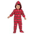 thumbnail image 1 of Footed Pajamas - Nordic Christmas Infant Hoodie Fleece One Piece - Infant - XLarge (Fits 12-18mos.), 1 of 3
