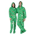 thumbnail image 1 of Footed Pajamas - Tis The Season Adult Hoodie Fleece One Piece - Adult - Large (Fits 6'0 - 6'4"), 1 of 4
