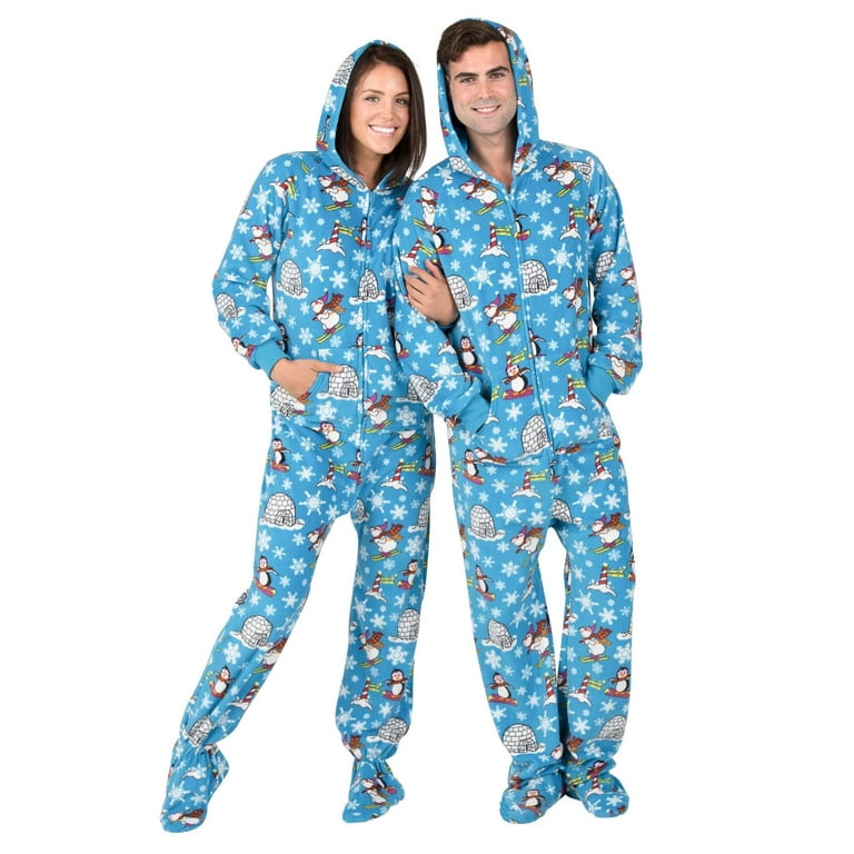 White footed pajamas for adults hotsell