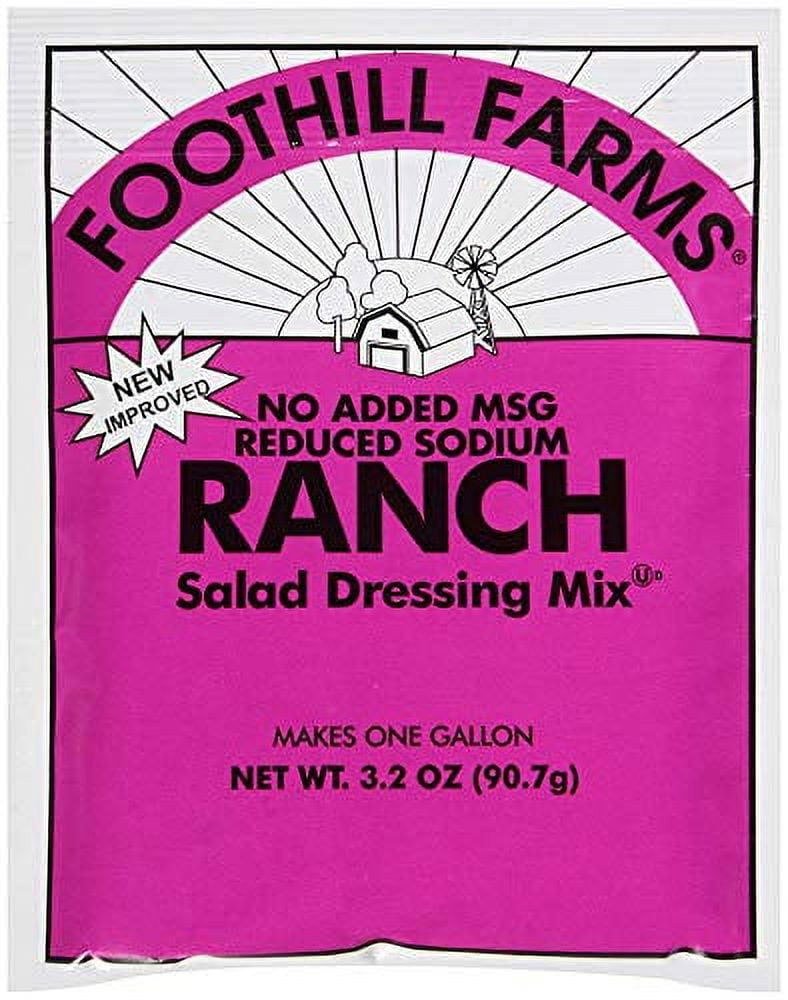 Foothill Farms Ranch Dressing (no MSG) Mix, 3.2Ounce Units (Pack of 18