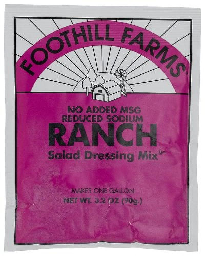 Foothill Farms Ranch Dressing (no MSG) Mix, 3.2Ounce Units (Pack of 18