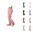 thumbnail image 1 of Footie Pajama Pants for Women 2026 Winter Thermal Comfort Furry Pj Pants Lounge Bottoms Sleepwear, 1 of 5