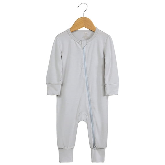 Footed Pajamas for Girls Baby Cotton Rompers Footed Pajamas Zipper Long Sleeve Sleeper Jumpsuit Girl Clothes 12-18 Months