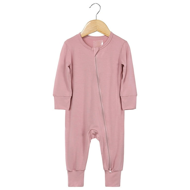 Footie Pajamas Baby Baby Cotton Rompers Footed Pajamas Zipper Long