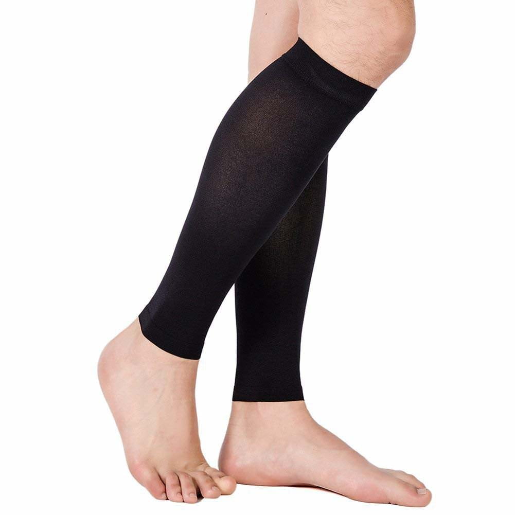 Footless Compression Calf Sleeve For Shin Splints, Running, Leg Pain