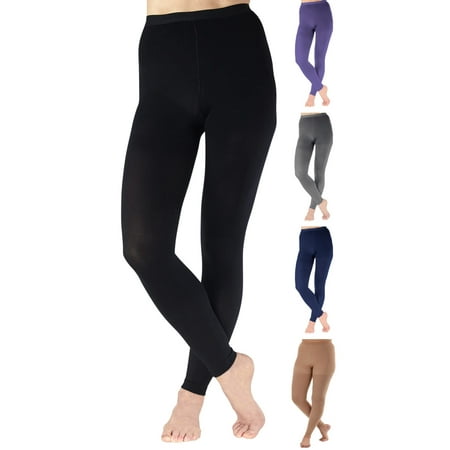 Footless Compression Tights for Women Circulation 20-30mmHg - Black, Large