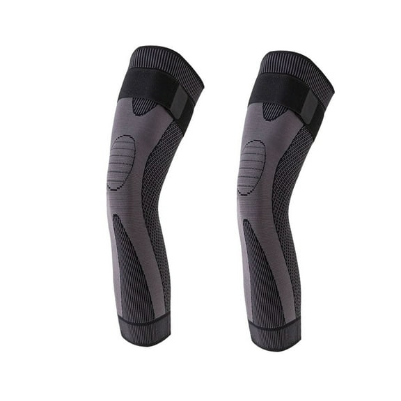 Footless Socks for Men & Women Compression Thigh-High Kneepads Unisex Color-Block Stretchy Self-Heated Long Tube-Sock